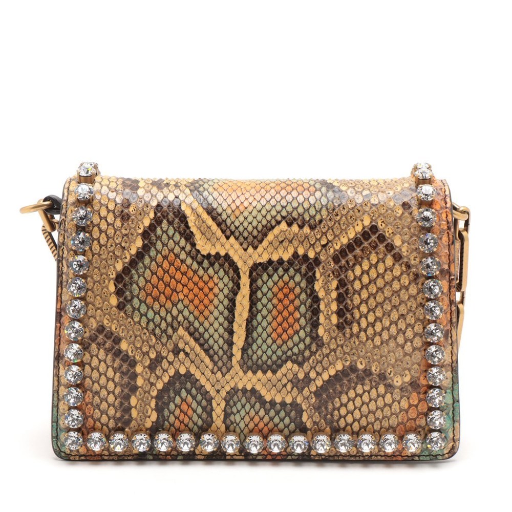 Gucci Python Chain Shoulder Bag Brown - image 2